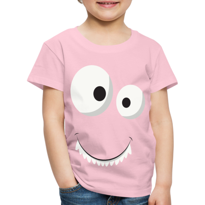 Kinder Premium T-Shirt - Monster Design - Hellrosa