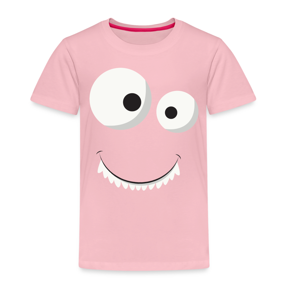 Kinder Premium T-Shirt - Monster Design - Hellrosa