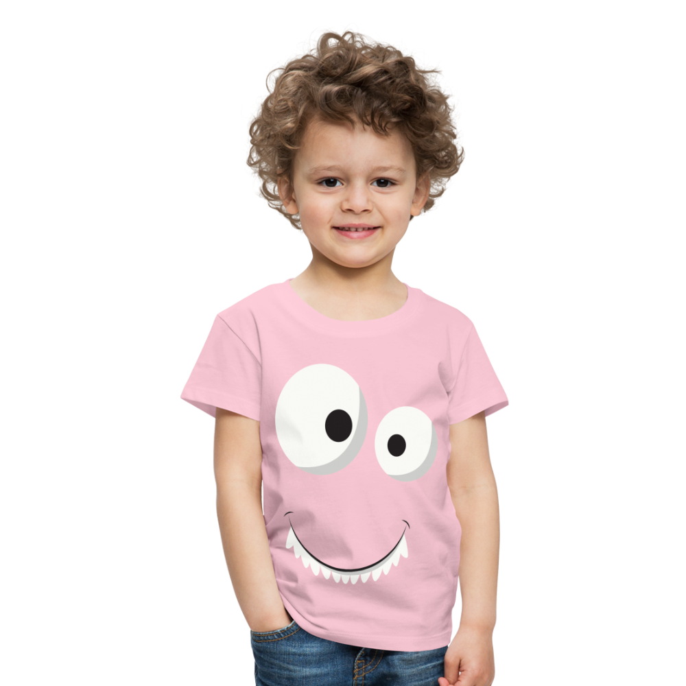 Kinder Premium T-Shirt - Monster Design - Hellrosa