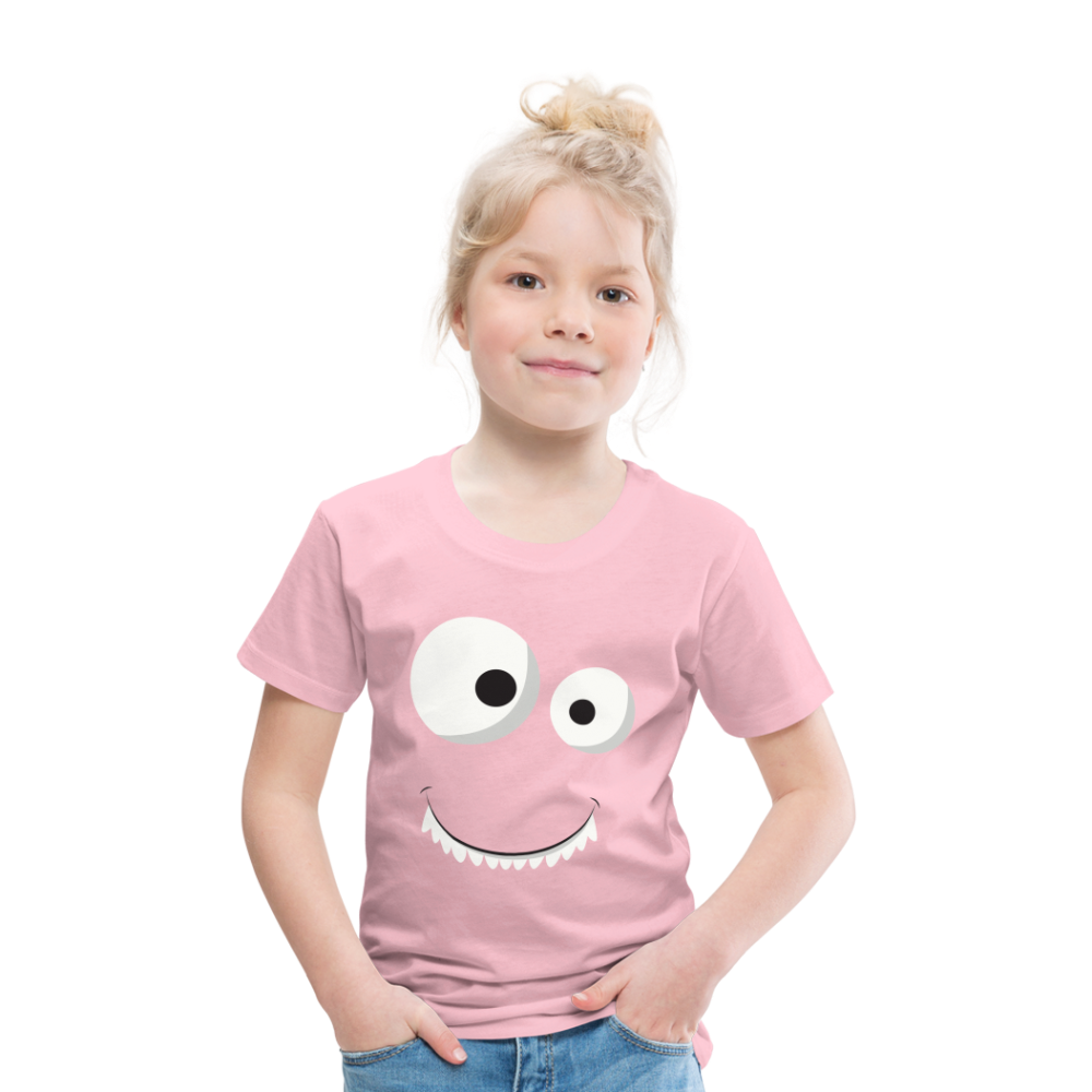 Kinder Premium T-Shirt - Monster Design - Hellrosa