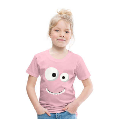 Kinder Premium T-Shirt - Monster Design - Hellrosa