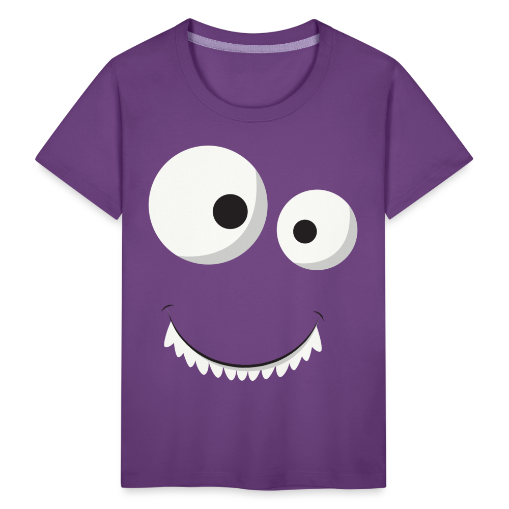 Kinder Premium T-Shirt - Monster Design - Lila