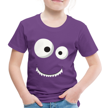 Kinder Premium T-Shirt - Monster Design - Lila