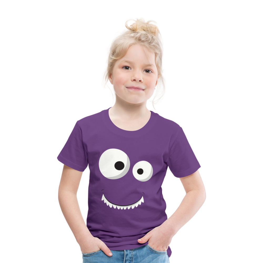 Kinder Premium T-Shirt - Monster Design - Lila