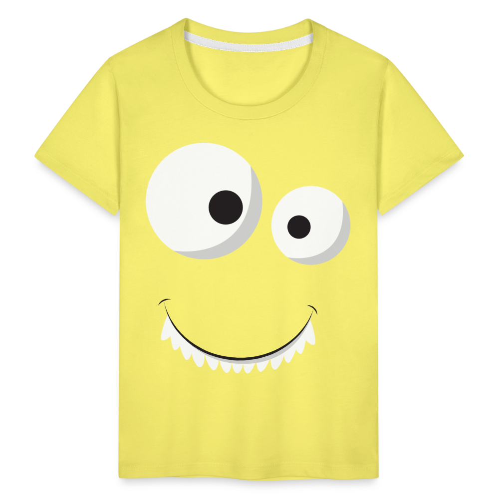 Kinder Premium T-Shirt - Monster Design - Gelb