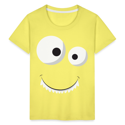 Kinder Premium T-Shirt - Monster Design - Gelb