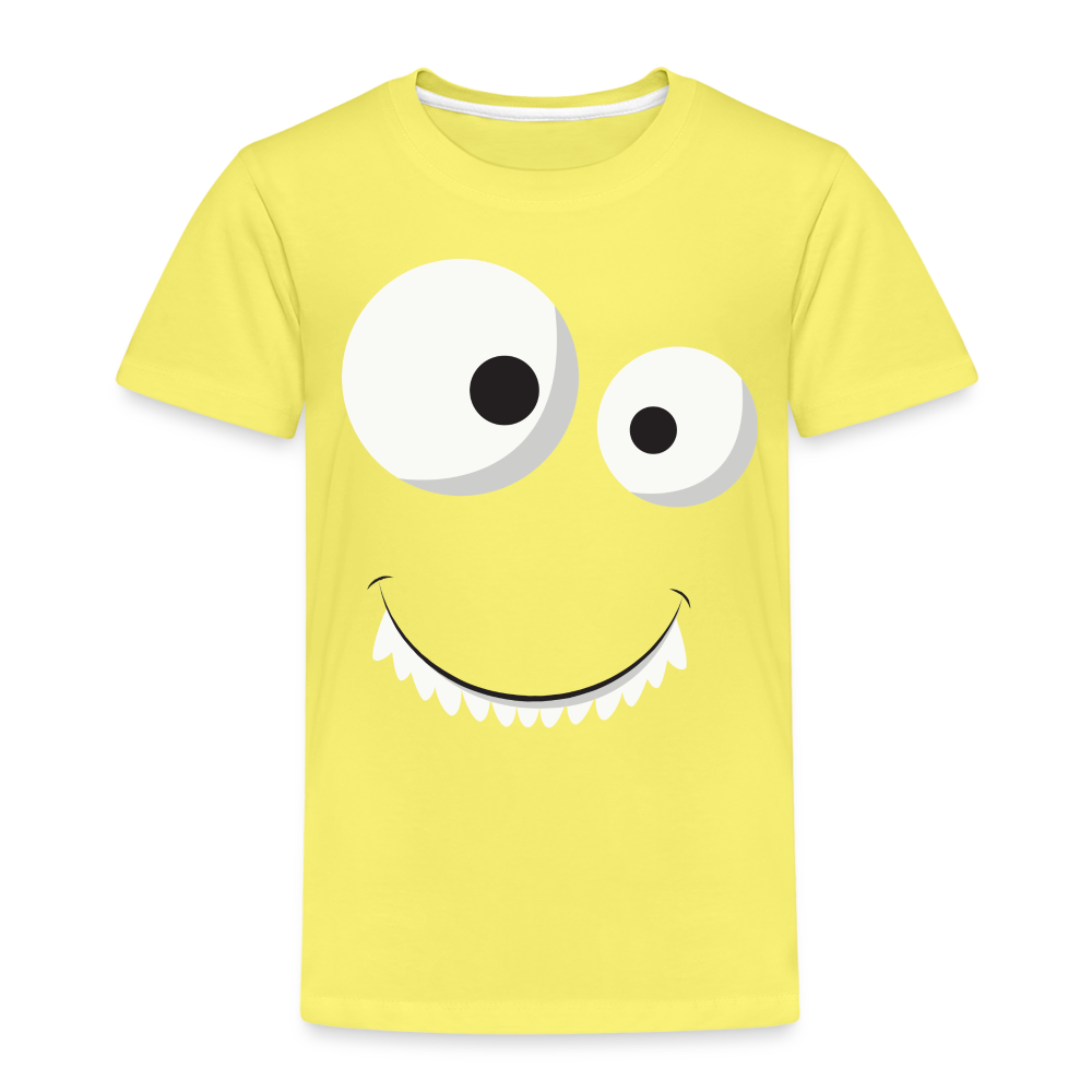 Kinder Premium T-Shirt - Monster Design - Gelb