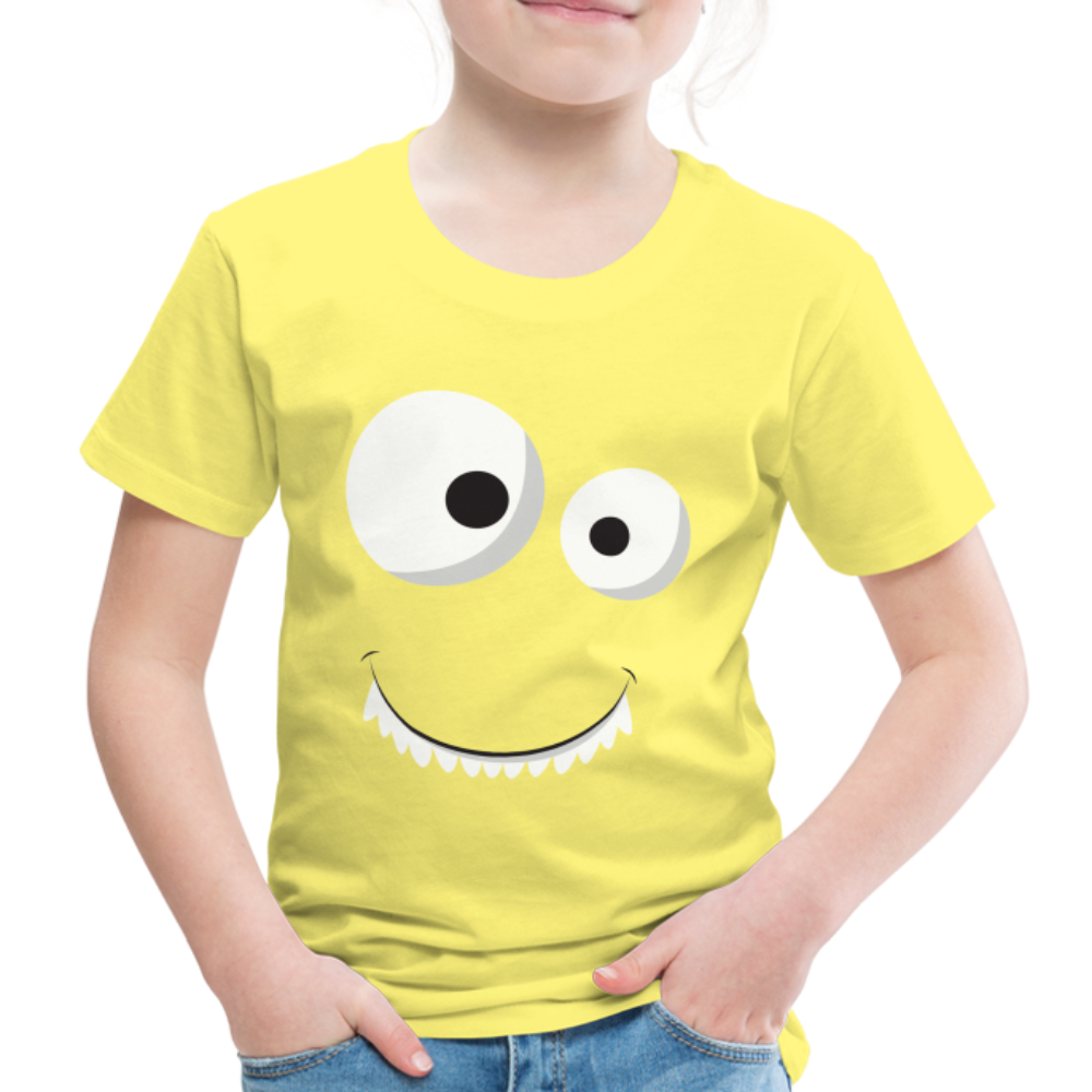 Kinder Premium T-Shirt - Monster Design - Gelb