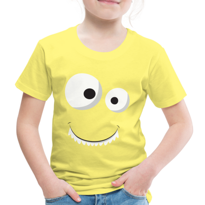 Kinder Premium T-Shirt - Monster Design - Gelb