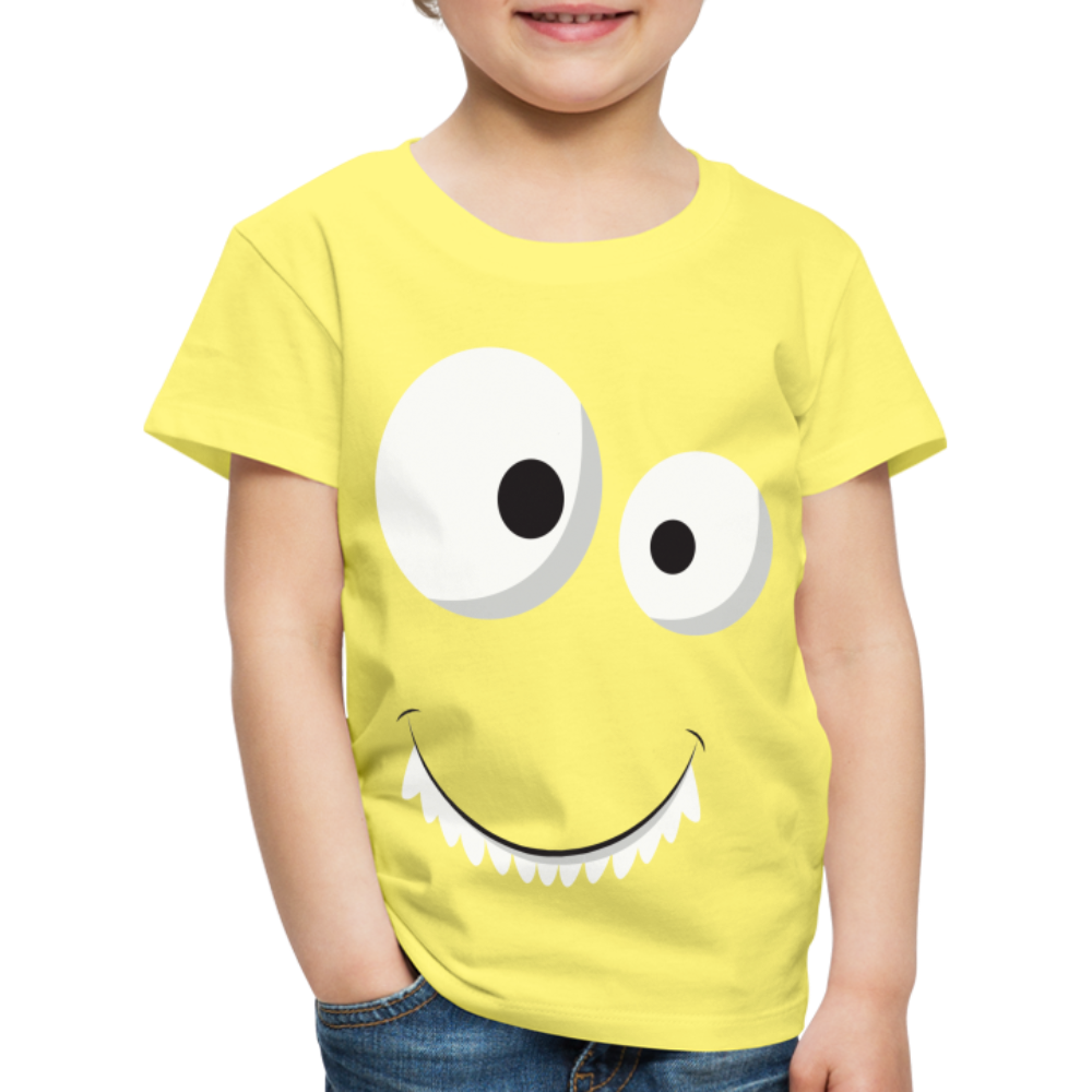 Kinder Premium T-Shirt - Monster Design - Gelb