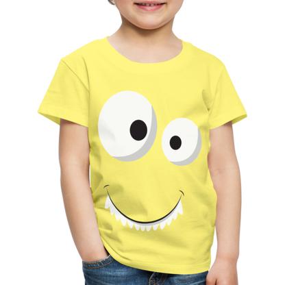 Kinder Premium T-Shirt - Monster Design - Gelb