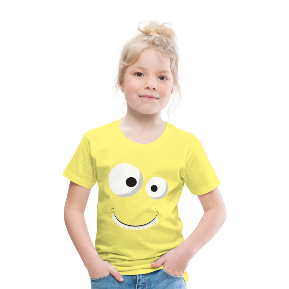 Kinder Premium T-Shirt - Monster Design - Gelb