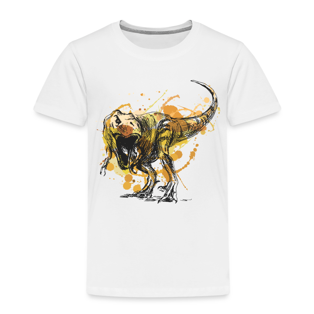 Kinder Premium T-Shirt - Dinosaurier- - T-Rex Design - weiß