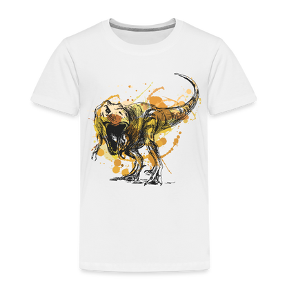 Kinder Premium T-Shirt - Dinosaurier- - T-Rex Design - weiß