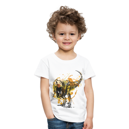 Kinder Premium T-Shirt - Dinosaurier- - T-Rex Design - weiß