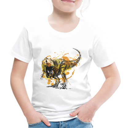 Kinder Premium T-Shirt - Dinosaurier- - T-Rex Design - weiß