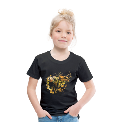 Kinder Premium T-Shirt - Dinosaurier- - T-Rex Design - Schwarz