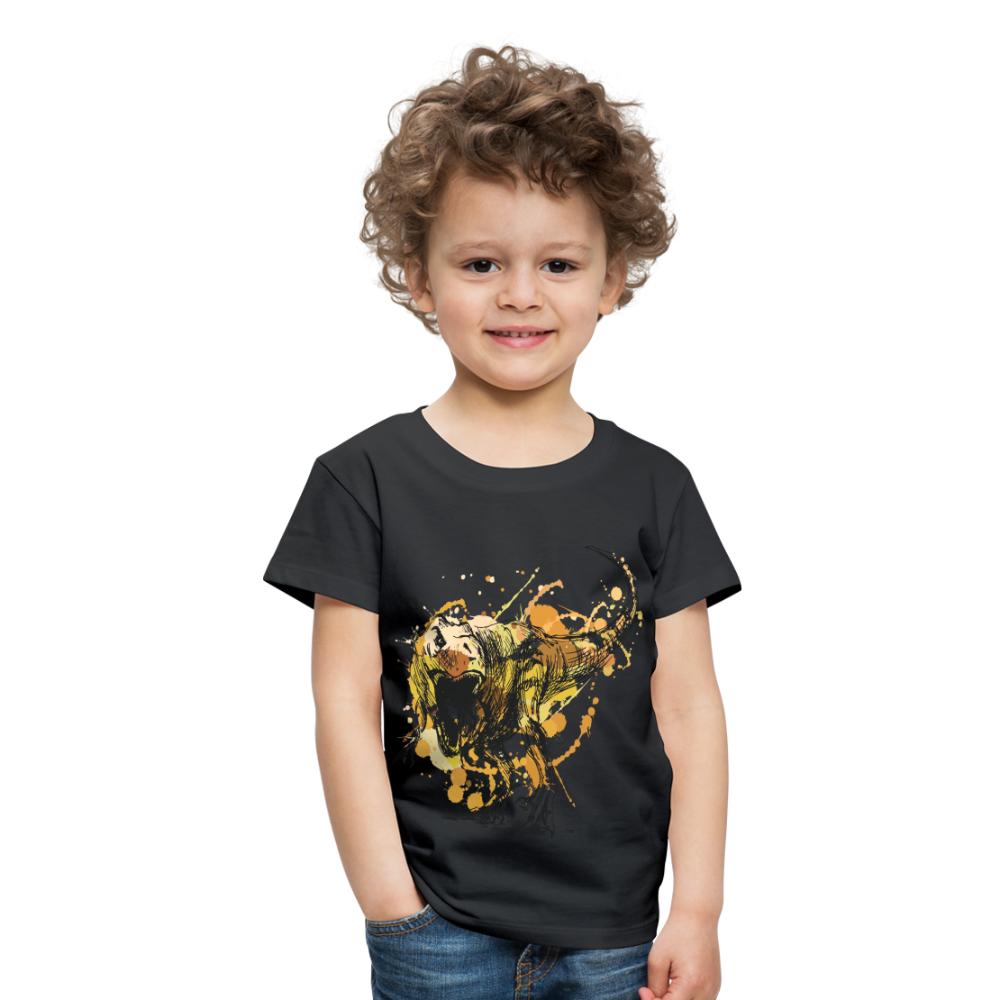 Kinder Premium T-Shirt - Dinosaurier- - T-Rex Design - Schwarz