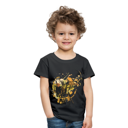 Kinder Premium T-Shirt - Dinosaurier- - T-Rex Design - Schwarz