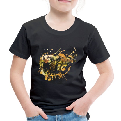 Kinder Premium T-Shirt - Dinosaurier- - T-Rex Design - Schwarz