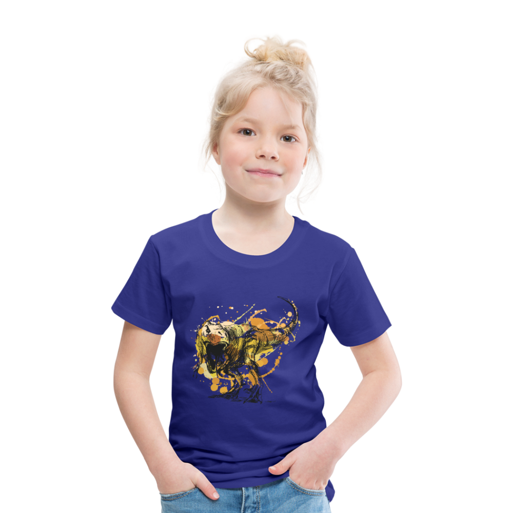 Kinder Premium T-Shirt - Dinosaurier- - T-Rex Design - Königsblau