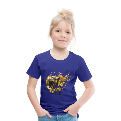 Kinder Premium T-Shirt - Dinosaurier- - T-Rex Design - Königsblau