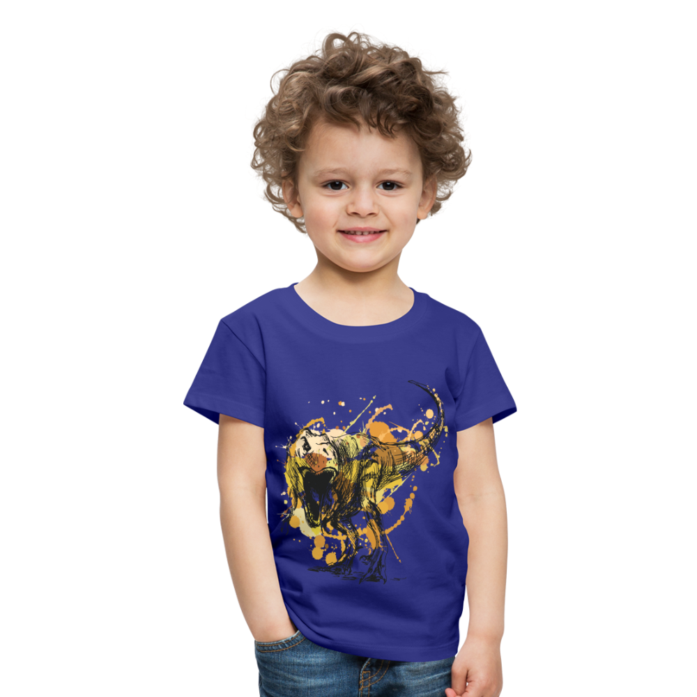 Kinder Premium T-Shirt - Dinosaurier- - T-Rex Design - Königsblau