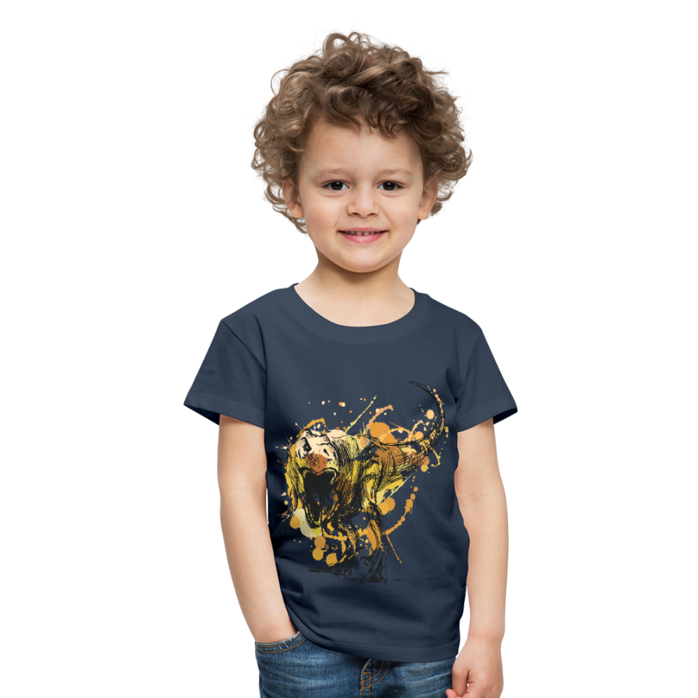 Kinder Premium T-Shirt - Dinosaurier- - T-Rex Design - Navy