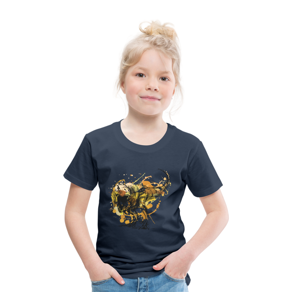 Kinder Premium T-Shirt - Dinosaurier- - T-Rex Design - Navy