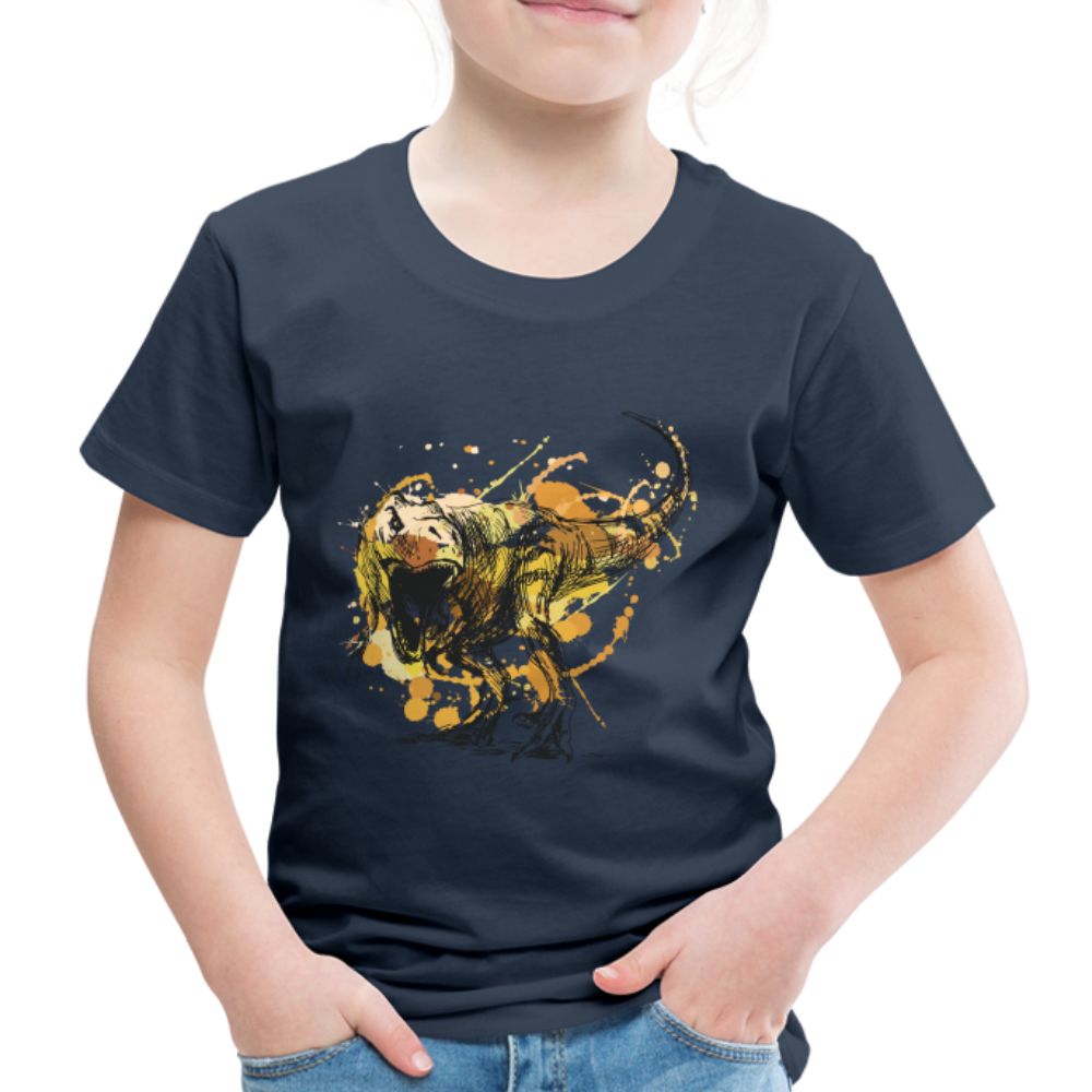 Kinder Premium T-Shirt - Dinosaurier- - T-Rex Design - Navy