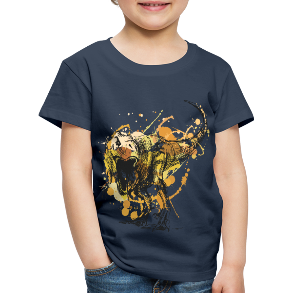 Kinder Premium T-Shirt - Dinosaurier- - T-Rex Design - Navy