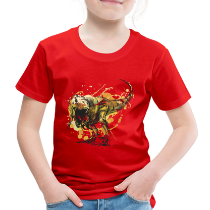 Kinder Premium T-Shirt - Dinosaurier- - T-Rex Design - Rot