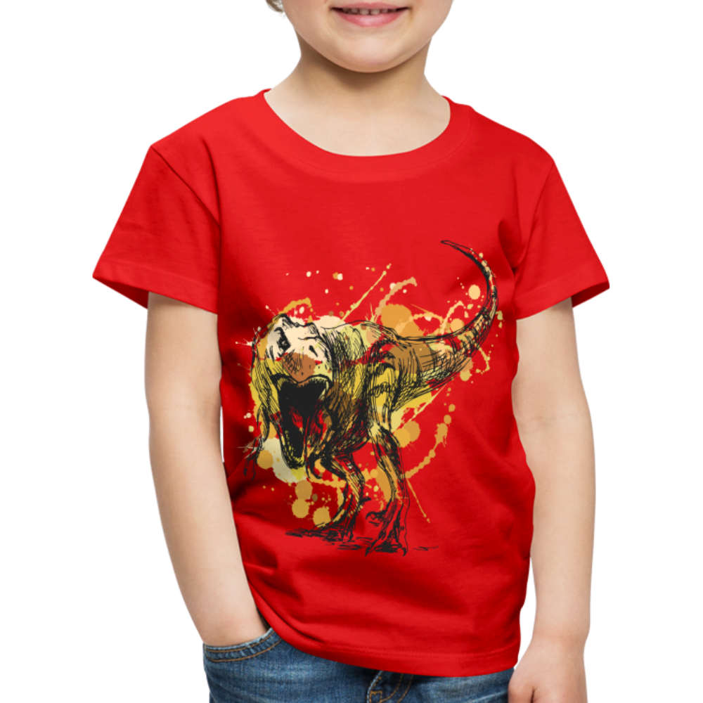 Kinder Premium T-Shirt - Dinosaurier- - T-Rex Design - Rot