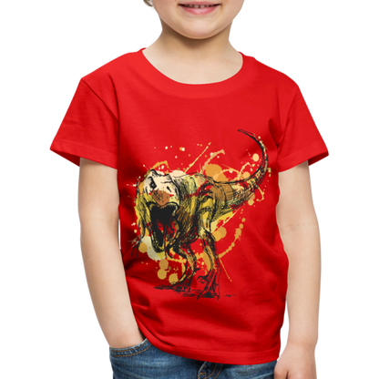 Kinder Premium T-Shirt - Dinosaurier- - T-Rex Design - Rot