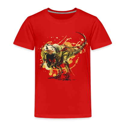 Kinder Premium T-Shirt - Dinosaurier- - T-Rex Design - Rot