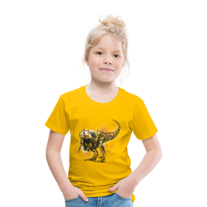 Kinder Premium T-Shirt - Dinosaurier- - T-Rex Design - Sonnengelb