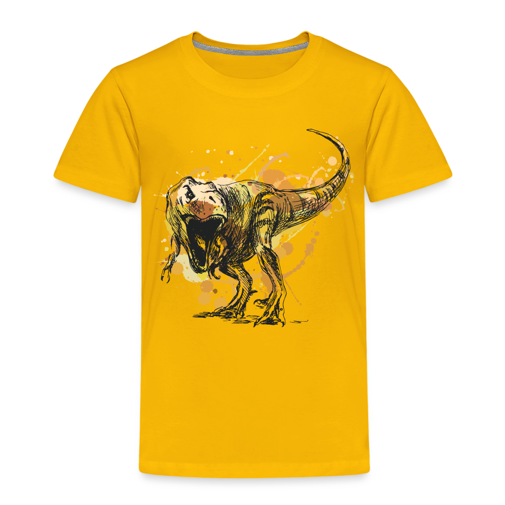 Kinder Premium T-Shirt - Dinosaurier- - T-Rex Design - Sonnengelb