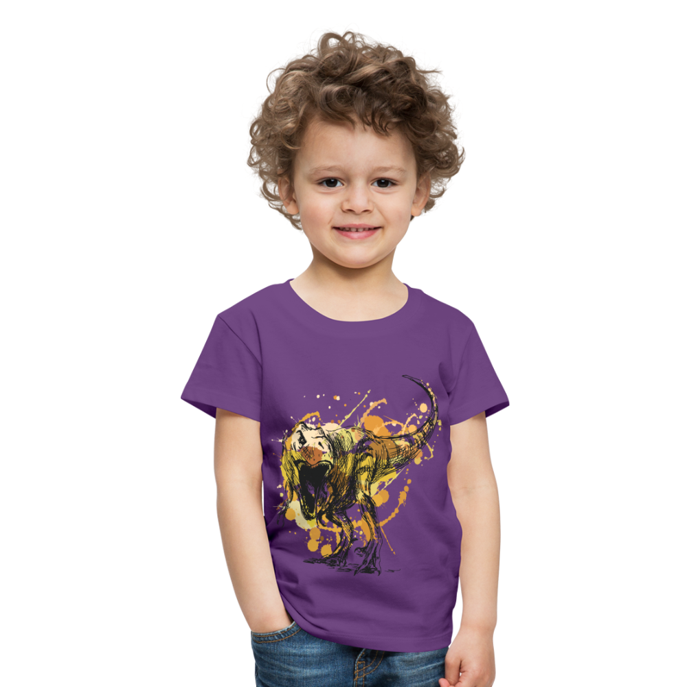 Kinder Premium T-Shirt - Dinosaurier- - T-Rex Design - Lila