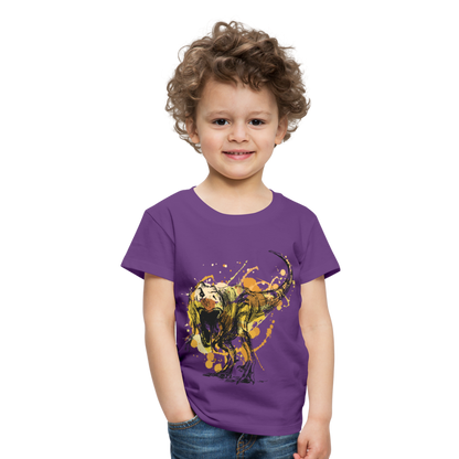 Kinder Premium T-Shirt - Dinosaurier- - T-Rex Design - Lila