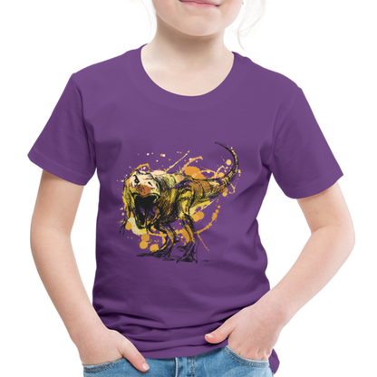 Kinder Premium T-Shirt - Dinosaurier- - T-Rex Design - Lila