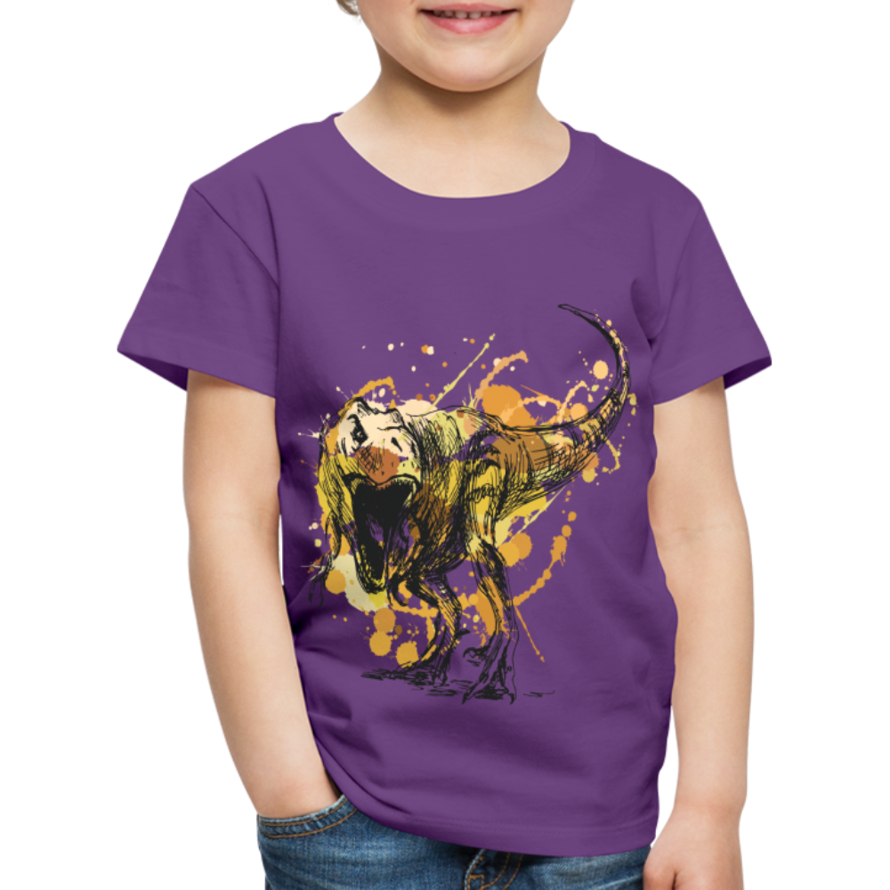 Kinder Premium T-Shirt - Dinosaurier- - T-Rex Design - Lila