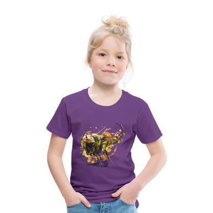 Kinder Premium T-Shirt - Dinosaurier- - T-Rex Design - Lila