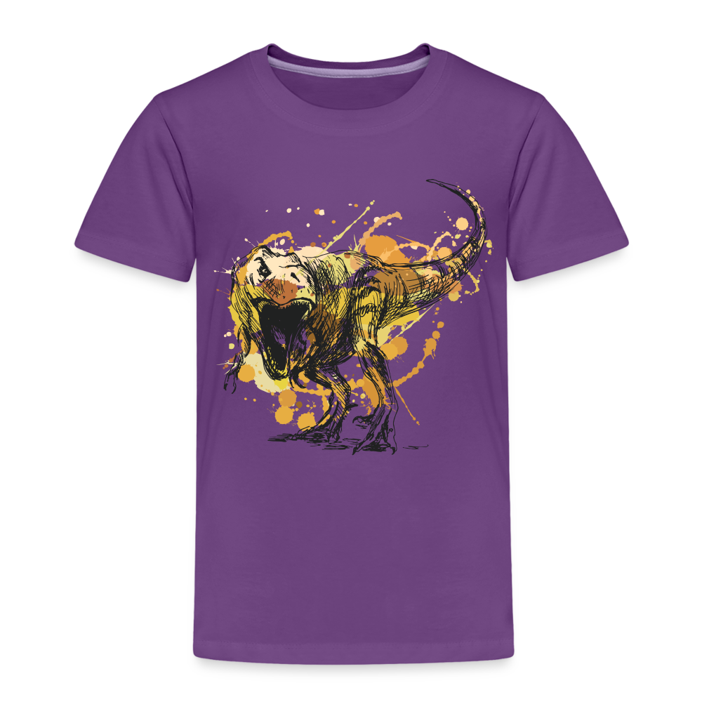 Kinder Premium T-Shirt - Dinosaurier- - T-Rex Design - Lila