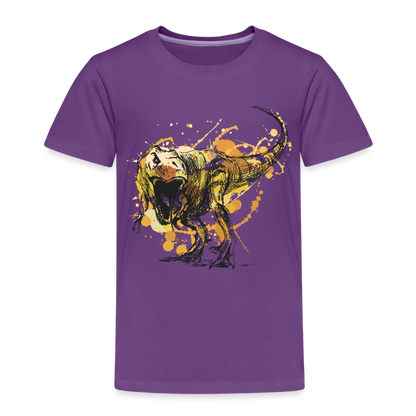 Kinder Premium T-Shirt - Dinosaurier- - T-Rex Design - Lila