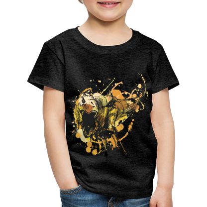 Kinder Premium T-Shirt - Dinosaurier- - T-Rex Design - Anthrazit