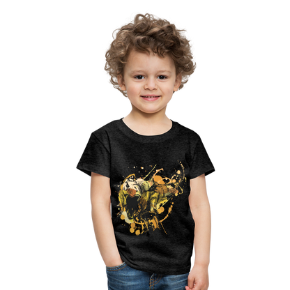 Kinder Premium T-Shirt - Dinosaurier- - T-Rex Design - Anthrazit