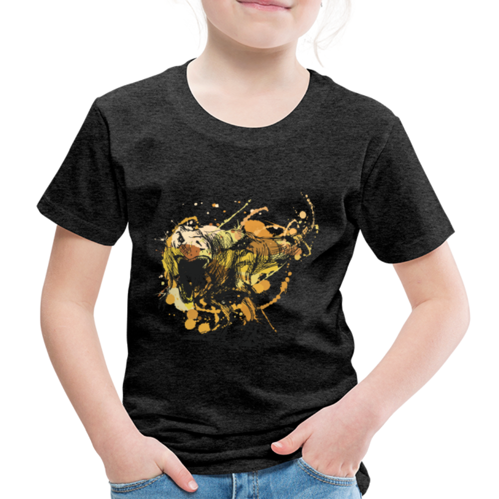 Kinder Premium T-Shirt - Dinosaurier- - T-Rex Design - Anthrazit