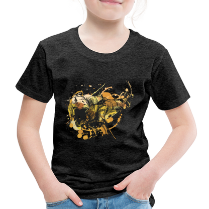 Kinder Premium T-Shirt - Dinosaurier- - T-Rex Design - Anthrazit