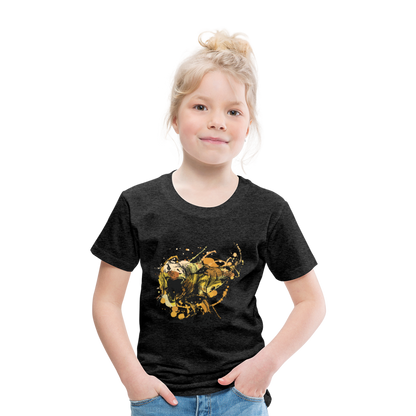 Kinder Premium T-Shirt - Dinosaurier- - T-Rex Design - Anthrazit