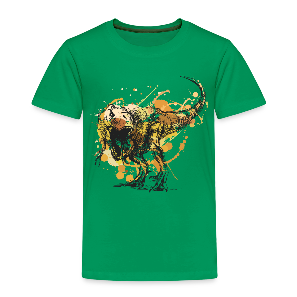 Kinder Premium T-Shirt - Dinosaurier- - T-Rex Design - Kelly Green